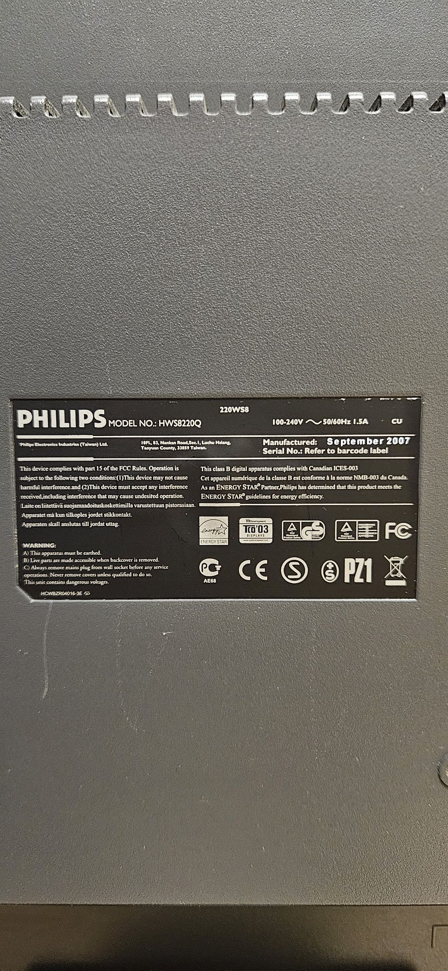 Monitor Philips 220WS - 22 cale