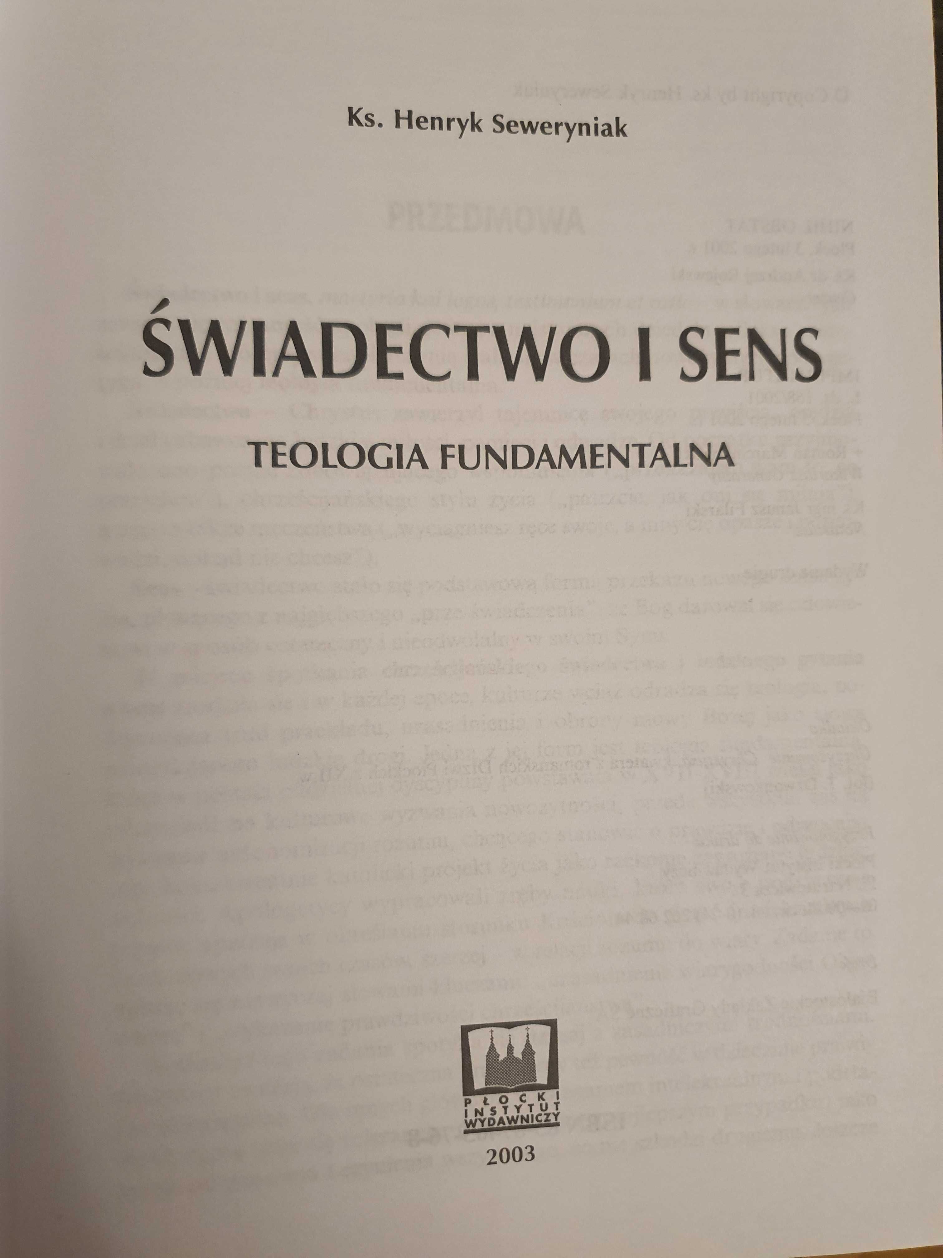 Książka - Świadectwo i sens - ks. Henryk Seweryniak
