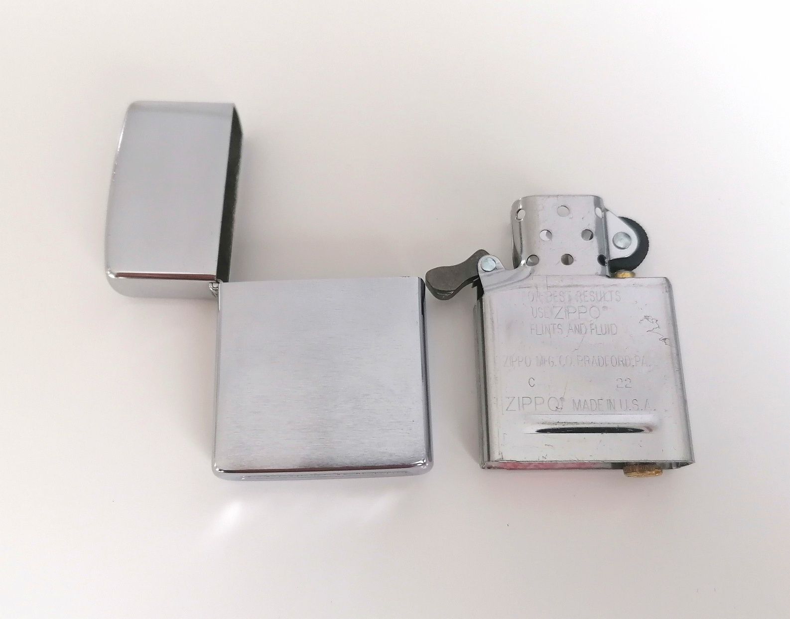 Zippo Brushed Chrome z 1992 roku z grawerem