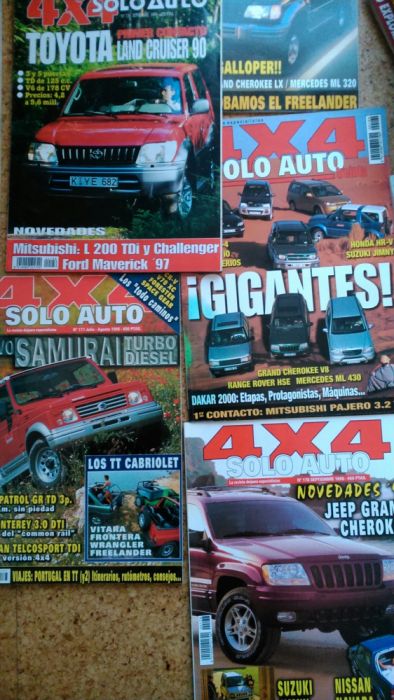 Revistas Todo Terreno e Automoveis.