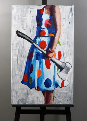 Kelly 50x80 pop art ręcznie malowany obraz olejny na płótnie salon