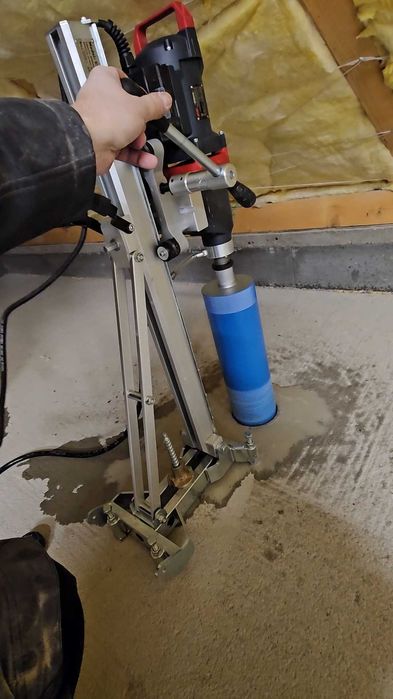 Wiercenie otworów w betonie, technika diamentowa, otwory rekuperacja