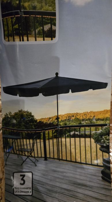 Parasol balkonowy, ogrodowy 180x120, ochrona UV50