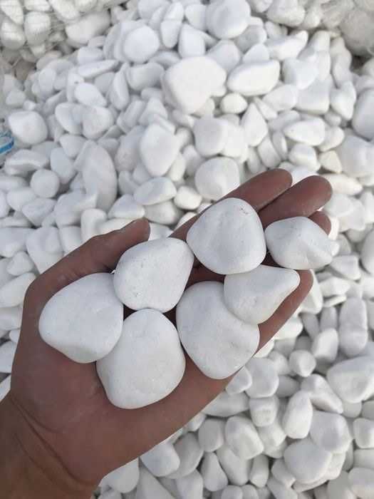 Kamień Ozdobny Otoczak Śnieżnobiały Grecki Ogród Rabata Donice Grys