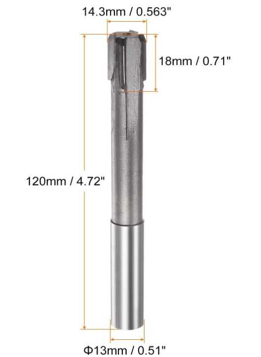 Rozwiertak maszynowy 14.3 mm H7 C1/K30