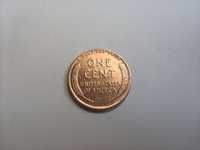 1957 D Lincoln Wheat Penny 1 cent USA Moneta Jeden cent. Małe centy.