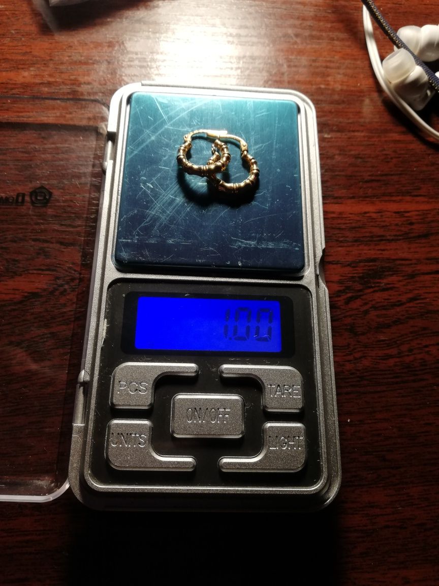 Sale. Сережки 375 проба. бамбук вінтаж. Рідкість. .
