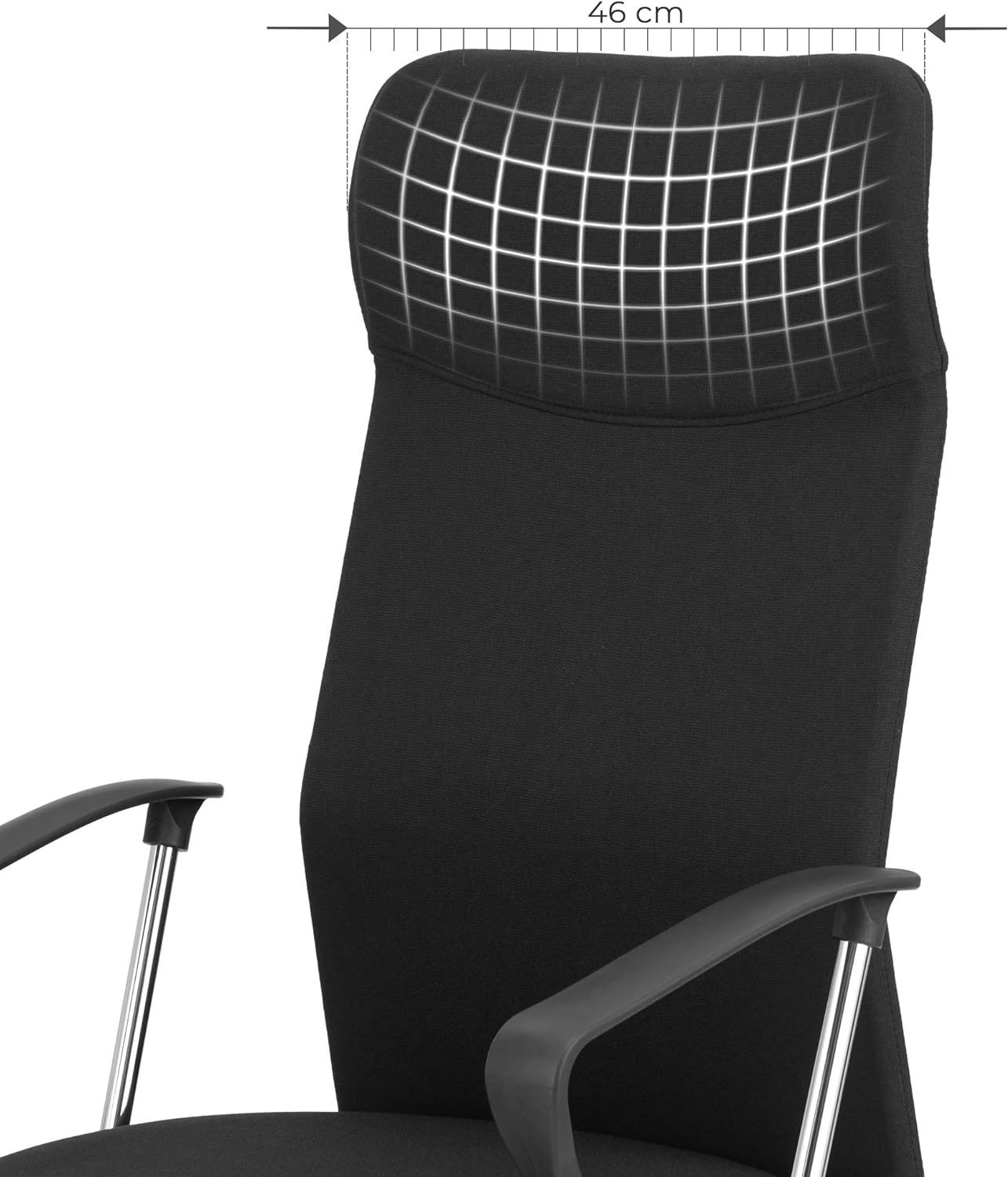 SONGMICS Fotel biurowy, ergonomiczne krzesło do sali konferencyjnej, s