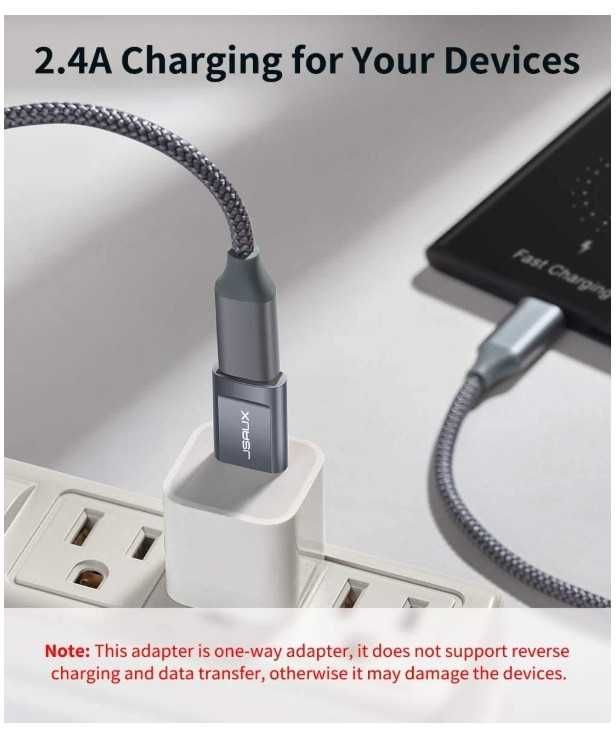 Adapter/przejściówka USB C na USB A 3.0 JSAUX 2 sztuki