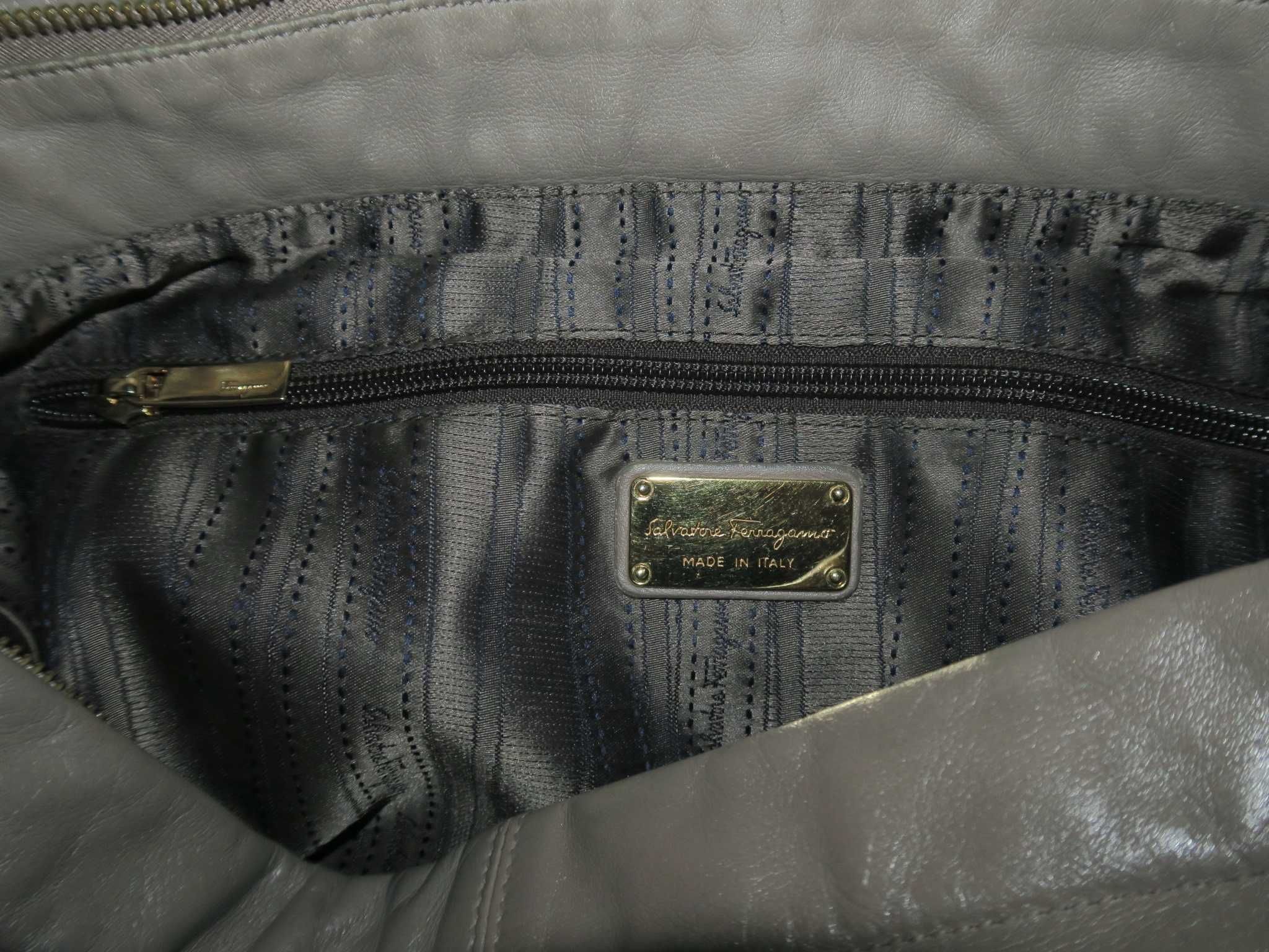 Salvatore Ferragamo skórzana torebka shopper