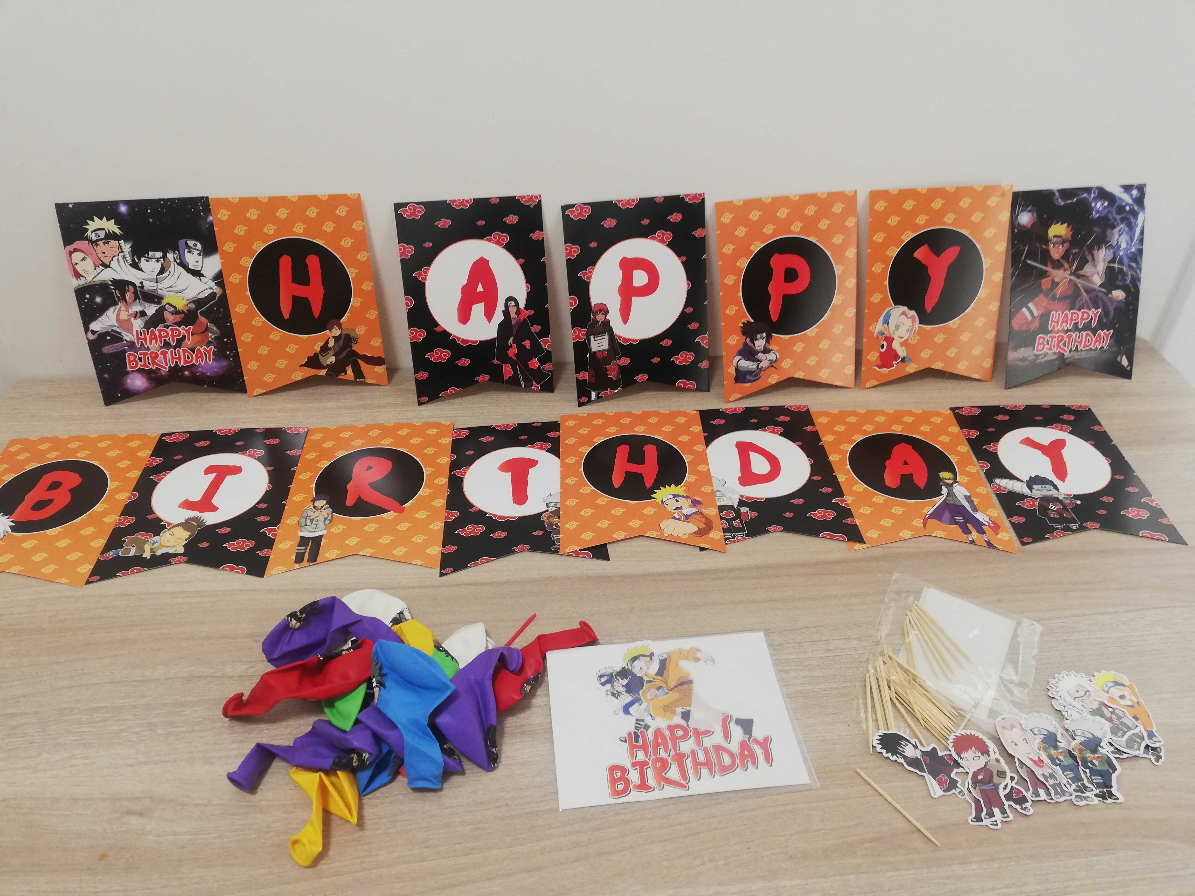 Naruto Zestaw dekoracji urodzinowych, Balony.