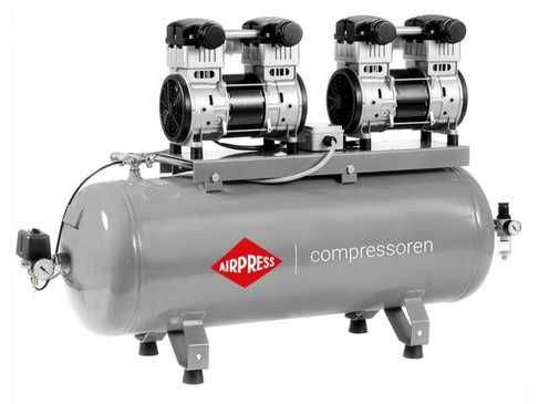 Cichy kompresor bezolejowy LMO 196X2-100 8 bar 3.2 KM/2.4 kW