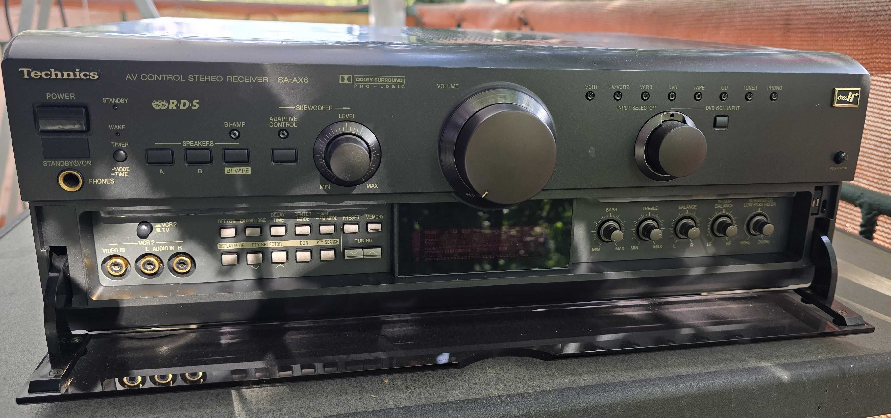 Amplituner Technics SA-AX6 z wejściem na korektor (tape monitor)