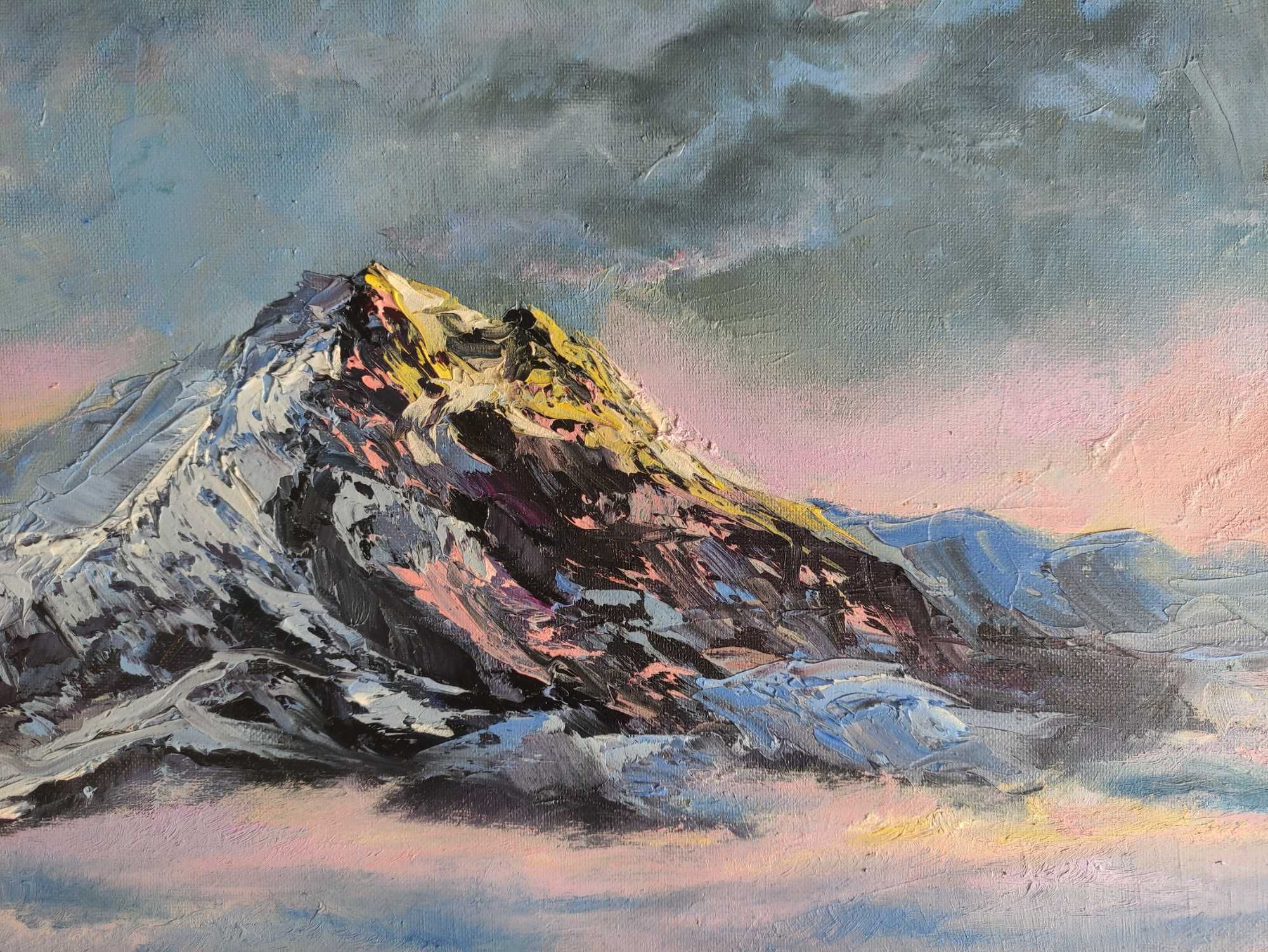 Obraz olejny na płótnie "W górach"