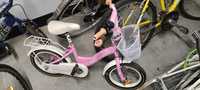 Rower dziecięcy BMX 14 cali LITTLE PRINCESS - różowo-biały
