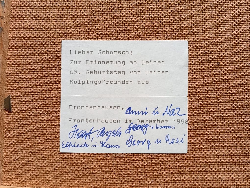 "Jesienne"-przepiękny obraz-akwarela pod szkłem!