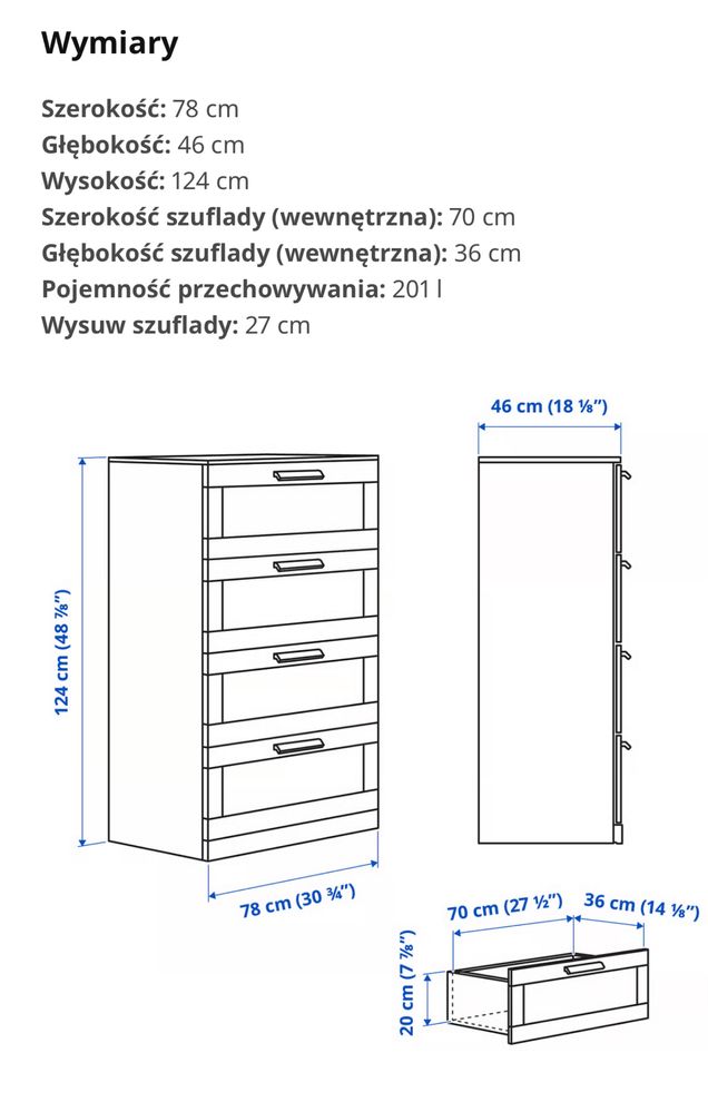 Komoda Brimnes Ikea