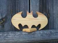 Logo Batman z drewna dekoracja ozdoba pomysł na prezent