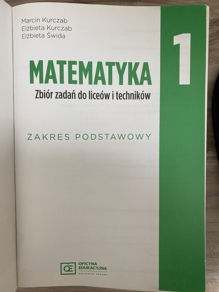 Zbior zadan Matematyka klasa 1 liceum Pazdro