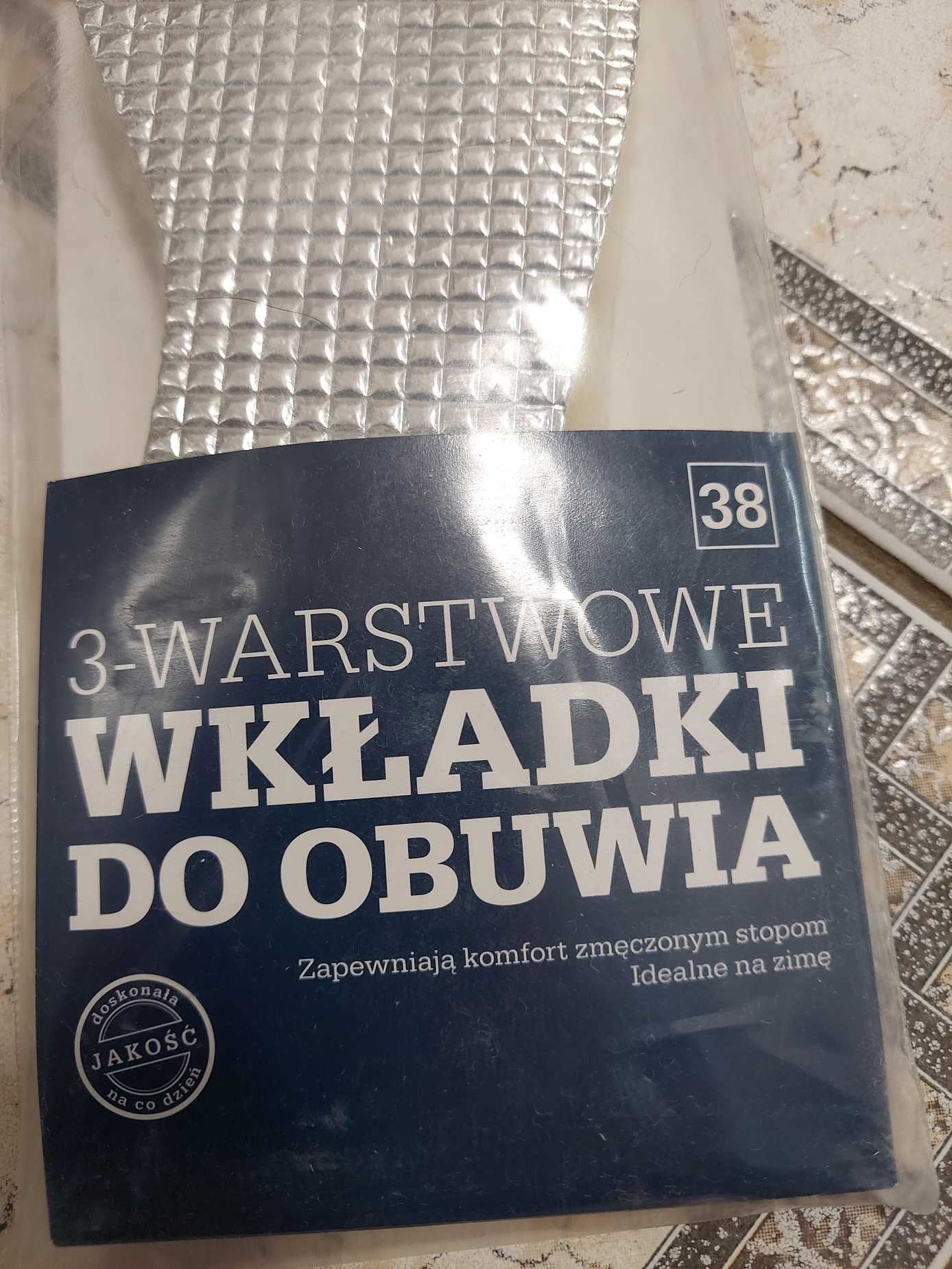 Wkładki, wkładka do butów, obuwia rozm 38 3-warstwowe