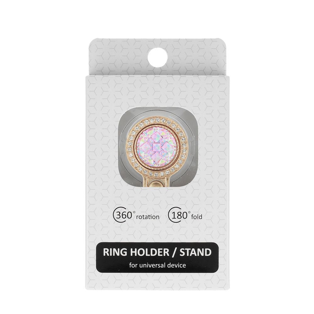 Uchwyt Ring Crystal - Różowy