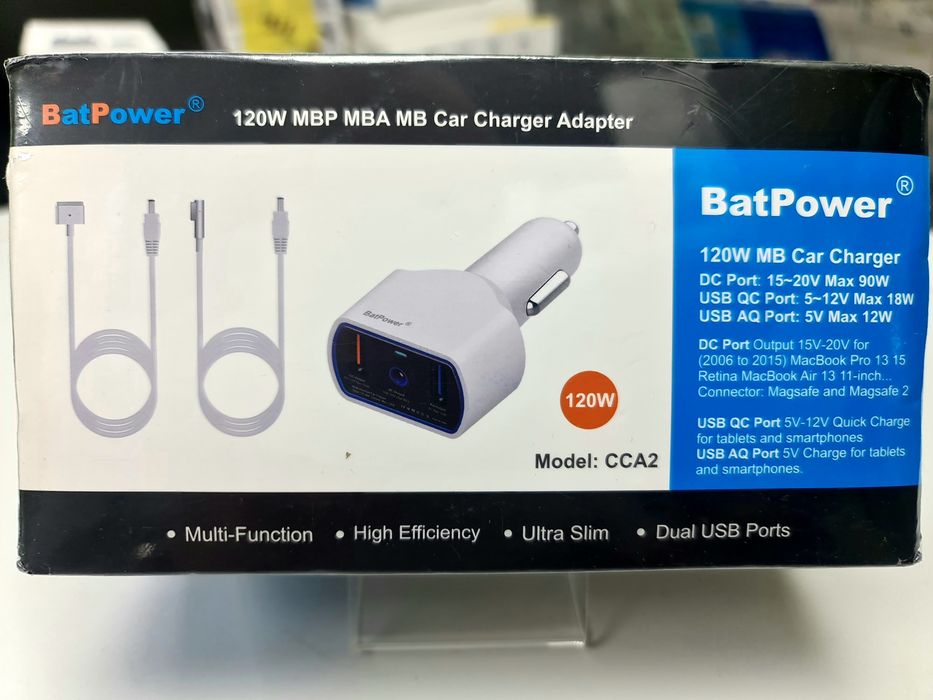Автомобільний зарядний пристрій для MacBook 120Ват  BatPower 120w