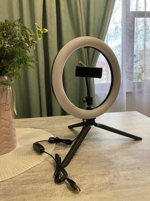 Селфі комплект кільцева лампа, штатив,тримач для телефон