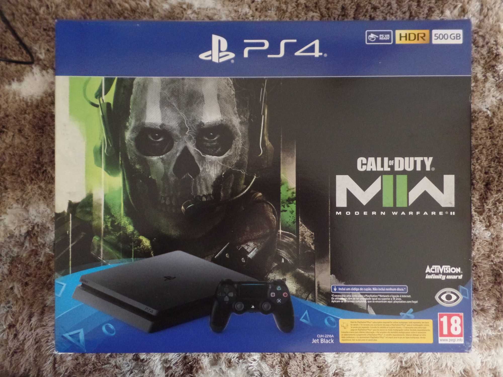 Consola PS4 500Gb com 2 Comandos Auscultador com fio