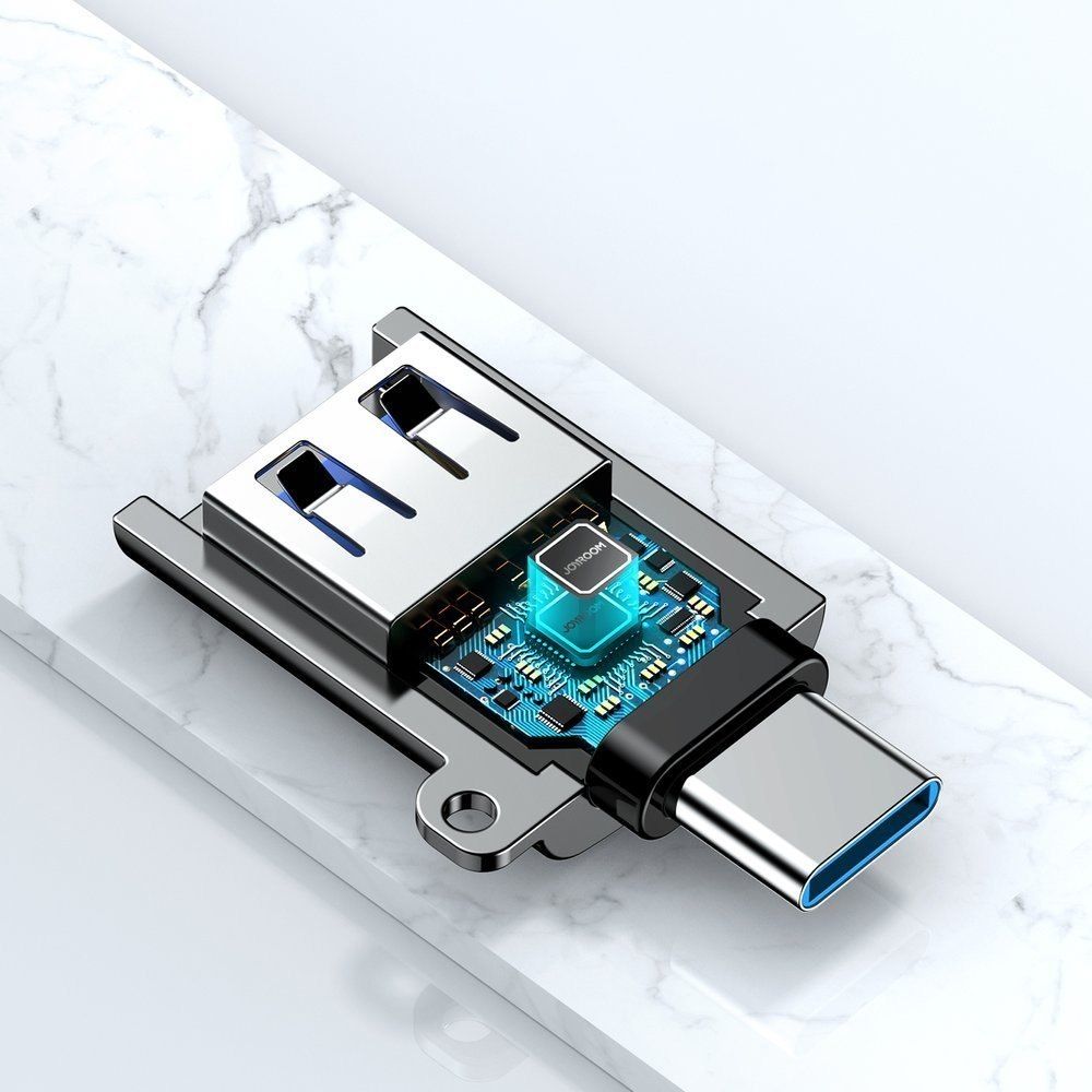 Adapter przejściówka USB 3.2 Gen 1 męski - USB-C żeński czarny