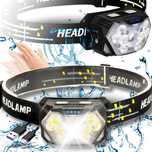 LATARKA CZOŁOWA LEDx9 lampa LED Mocna 2000 Lumenów Czujnik Ruchu Tryby