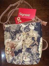 Оригинальная сумка с котиками Signare (Англия)