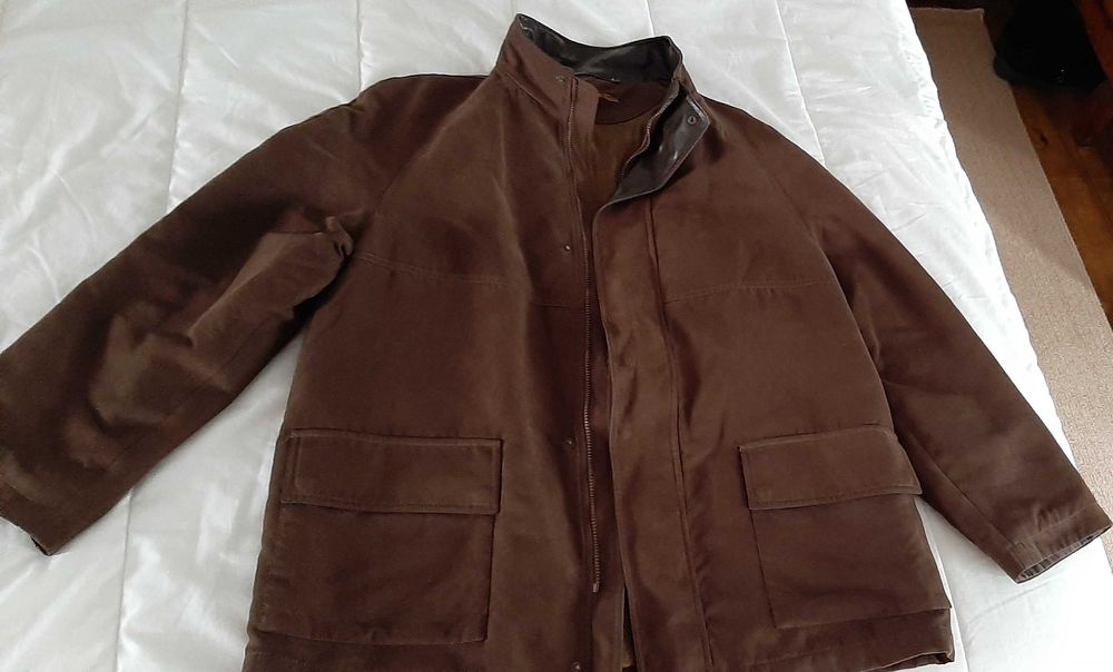 Casaco de camurça castanho homem Emidio Tucci - tamanho 58 - como novo