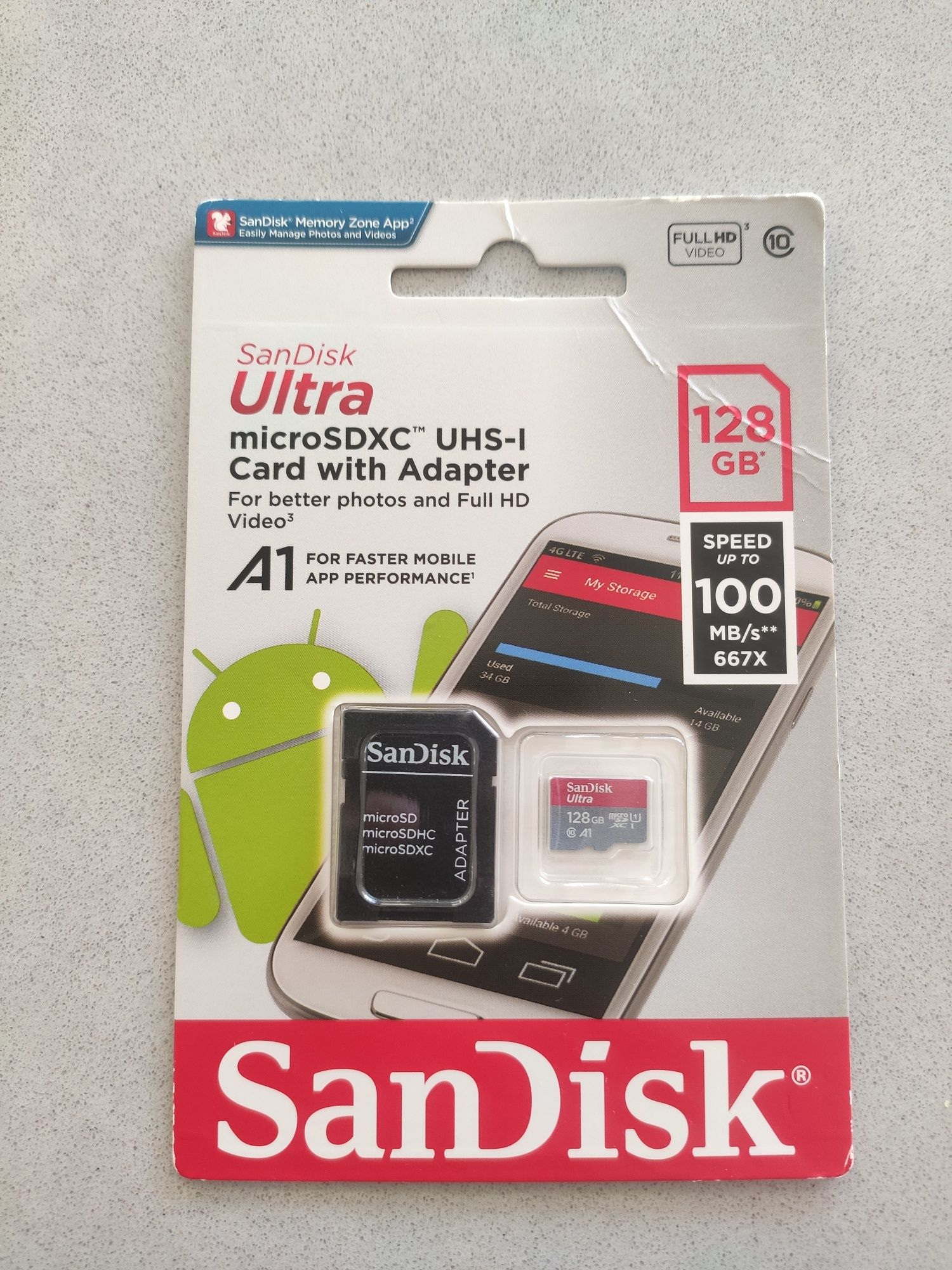 SanDisk ultra uhw-i  128Gb micro SD