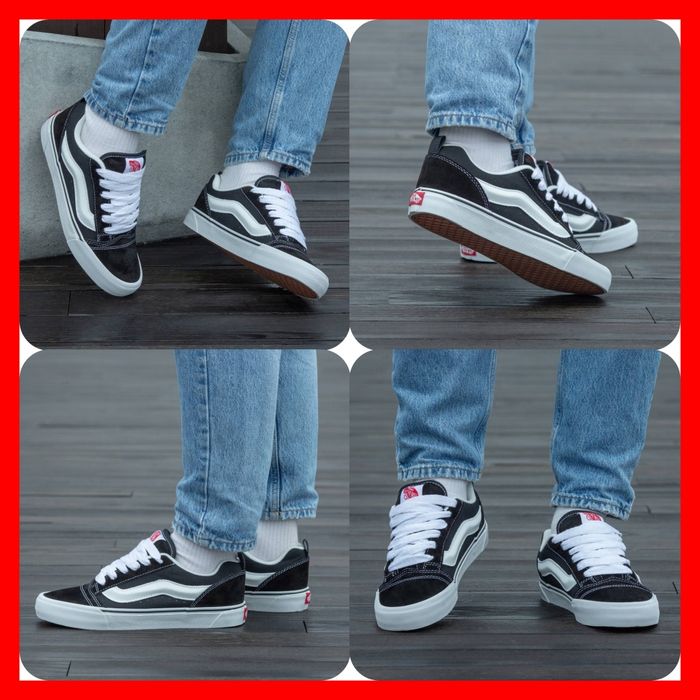 БЕЗ ПЕРЕДОПЛАТ ‼️ Vans KNU Skool Black White / Ванс КНУ / ТОП ЯКІСТЬ
