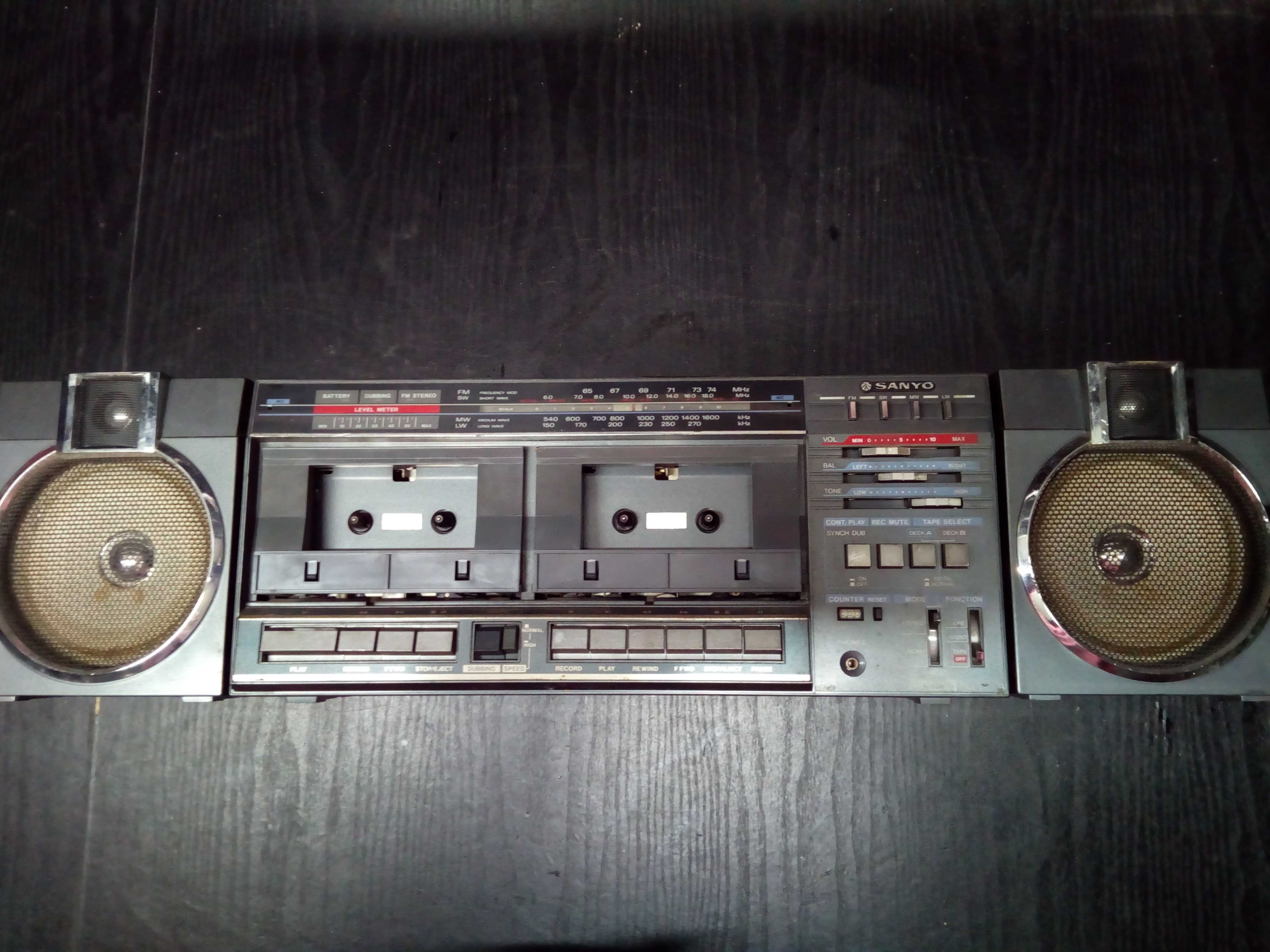 Boombox radio magnetofon aux radyjko sanyo