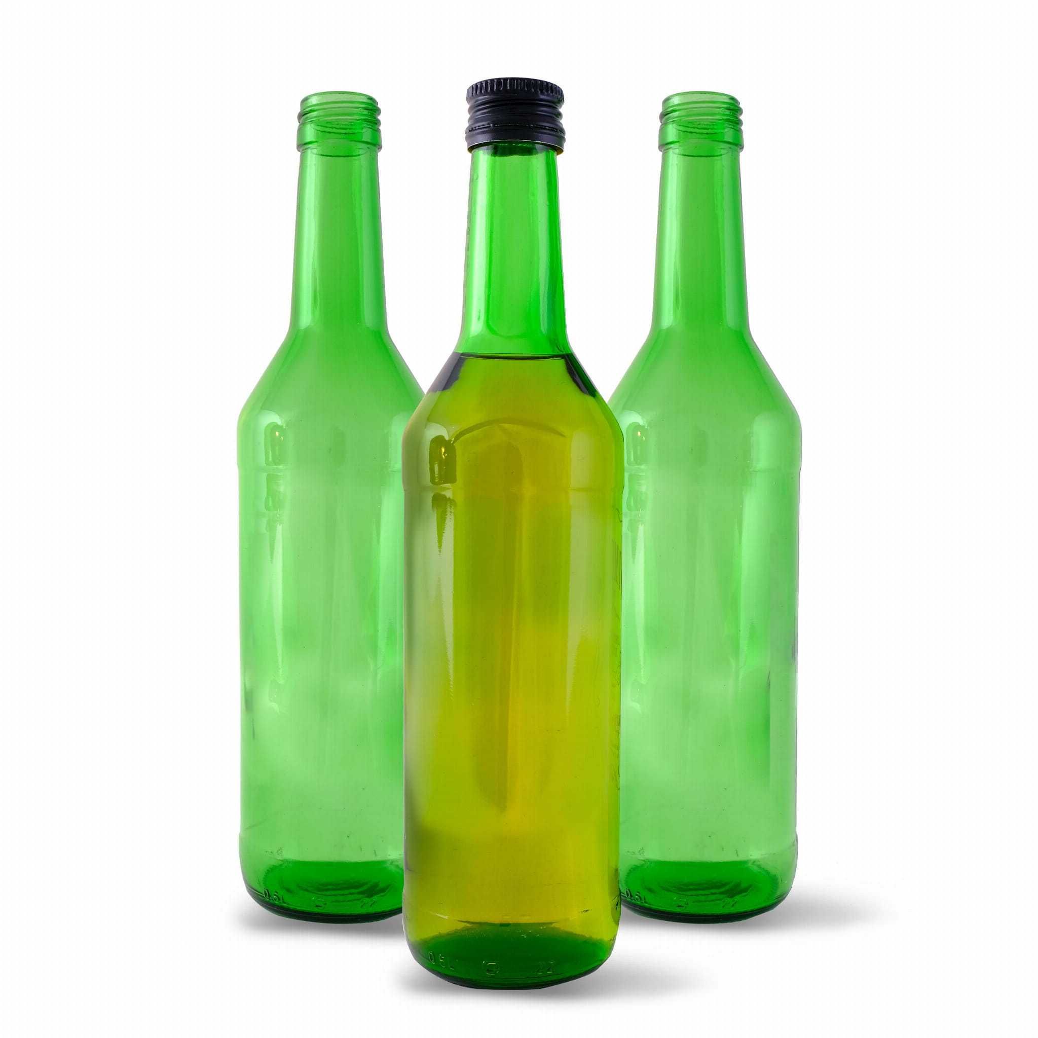 Monopolowe butelki 0,5L na zioła, oliwy Sprzedam zielone butelki 0,5L