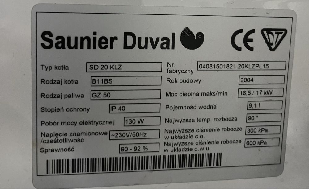 Saunier Duval sd 20 klz Niedźwiedź