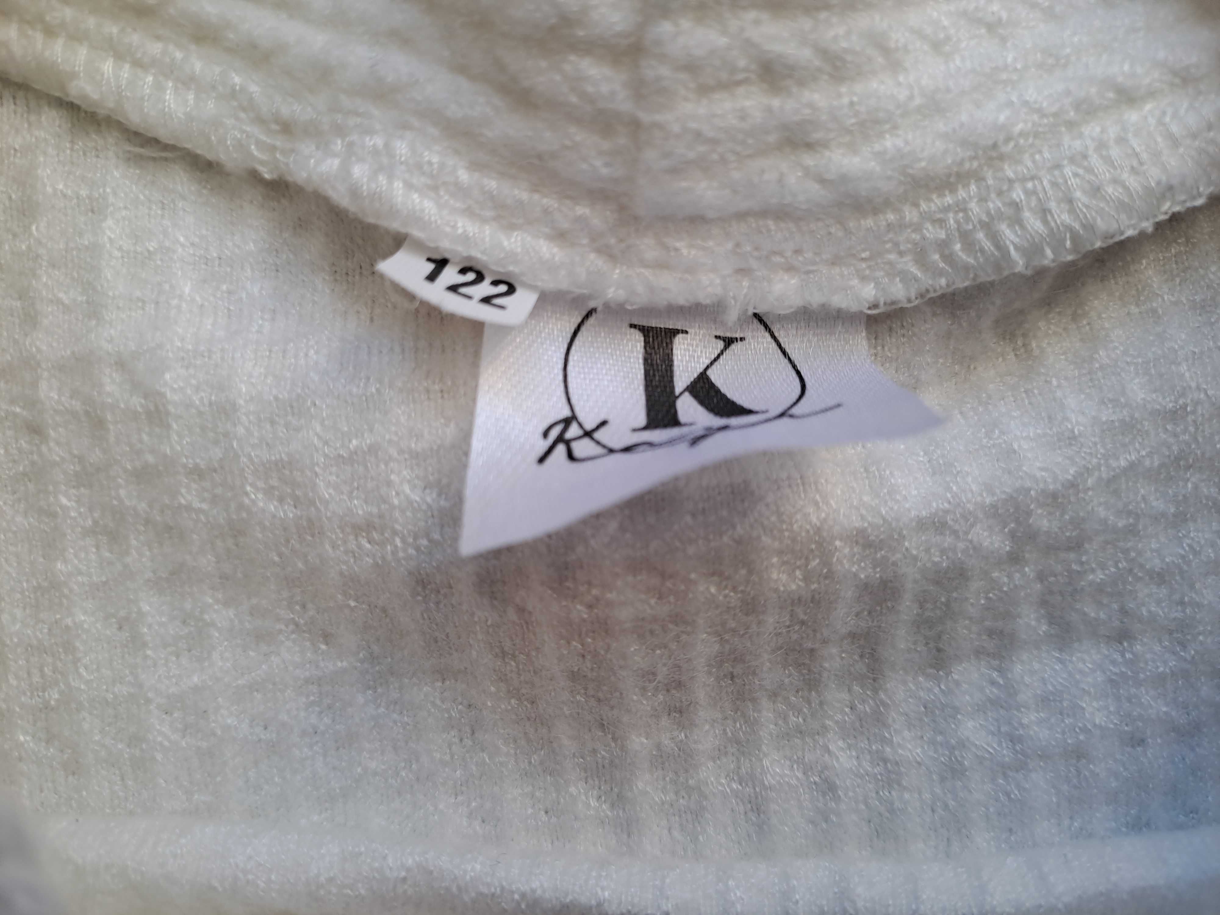 Nowy Biały wełniany sweter r.122 elegancki / komunijny