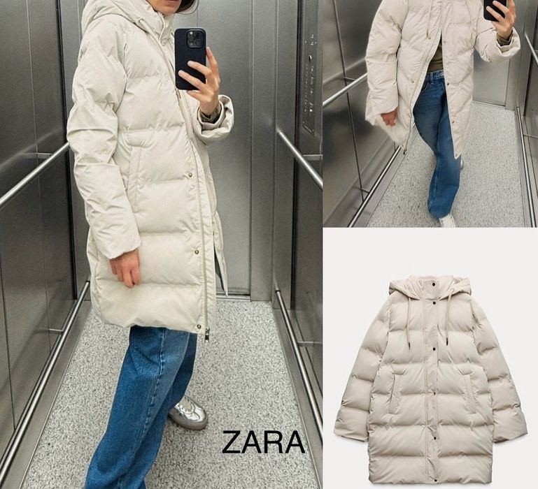 Класний дутий водонепроникний анорак, куртка, пальто від Zara, M