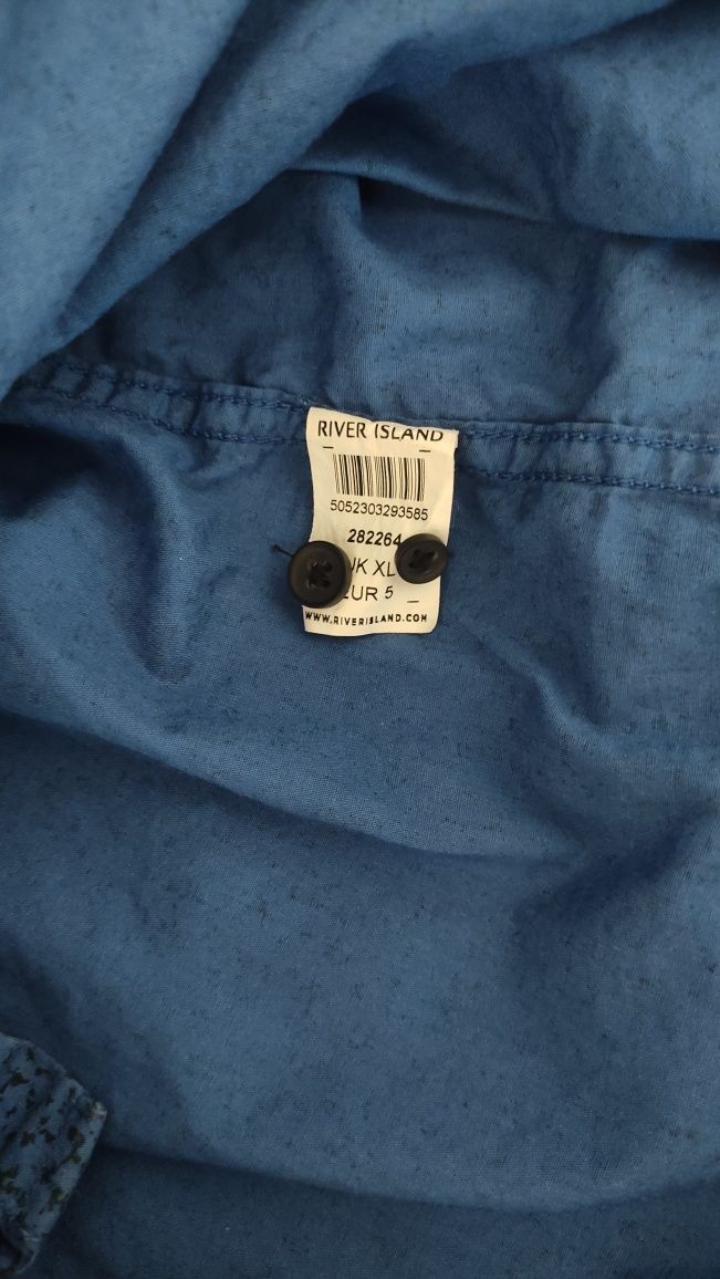 Синя сорочка River Island XL