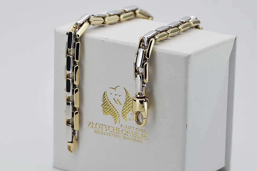 Złota bransoleta męska 14k 585 włoska cb079yw Wrocław