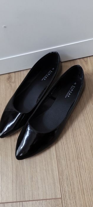 Baleriny damskie lakierowane