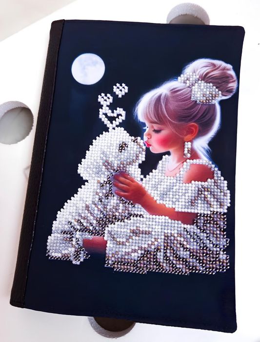 Тетрадь, блокнот, ежедневник для записей,вышивка бисером,ручная работа