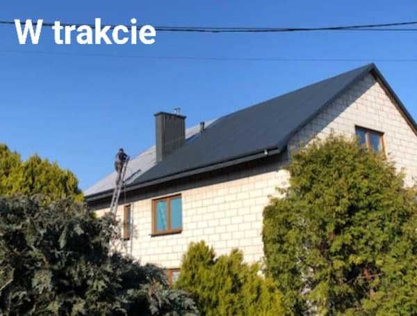 Malowanie mycie dachów. Montaż obróbek podbitki rynien