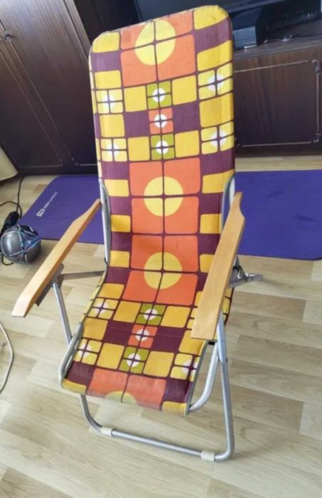 Leżak PRL lata 60-70 składany