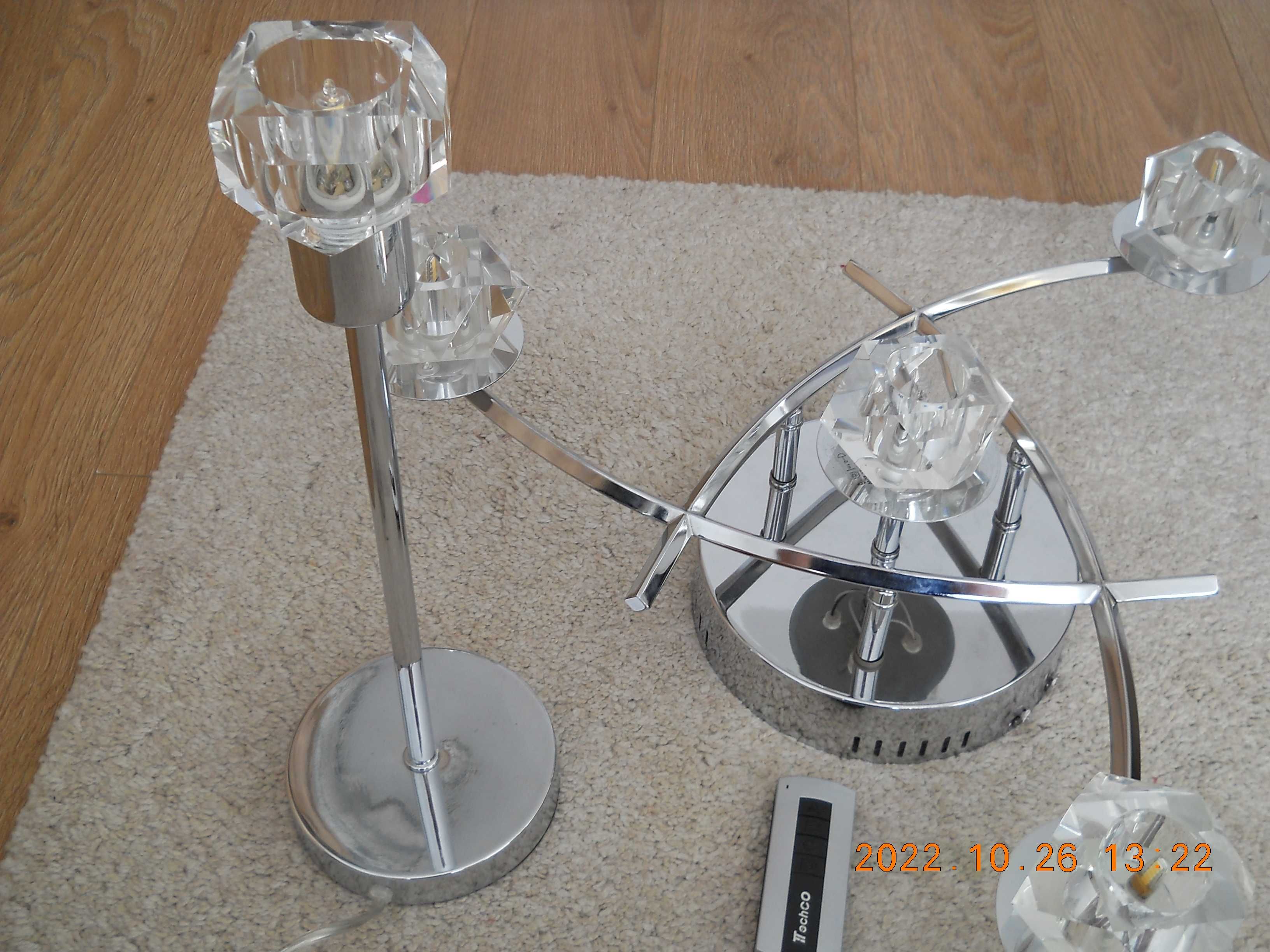 super lampa led  z podświetleniem na pilota w komplecie lampka stojąca