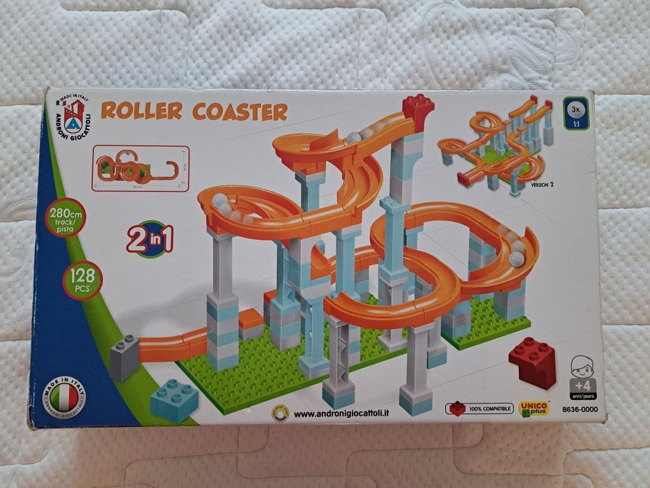 Roller Coaster XXL 128 el. tor kulkowy ala Duplo klocki konstrukcyjne