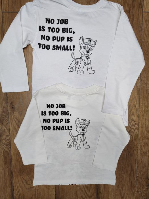 Komplet bluzek psi patrol rodzeństwo matchy matchy 92 i 110/116