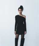 Асиметрична сукня зі складками zara xs