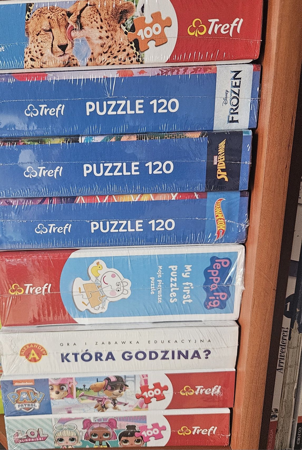 NOWY Duży Zestaw Puzzli Trefl (Frozen, Spiderman, Psi Patrol, L.O.L.)